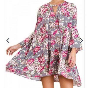 Umgee Trapeze Swing Peasant Prairie Dress